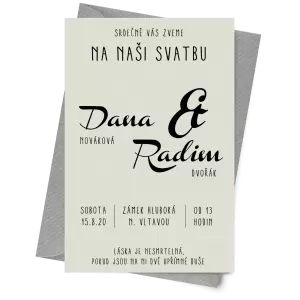 Papírové svatební oznámení FIONA