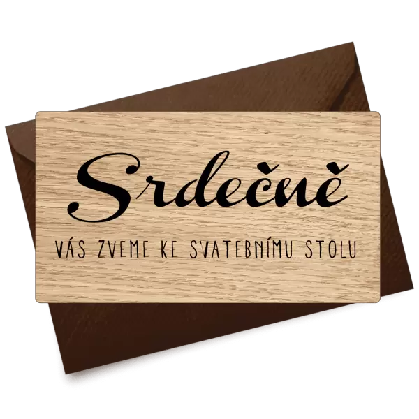 Dřevěná pozvánka FIONA