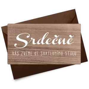 Dřevěná pozvánka FIONA