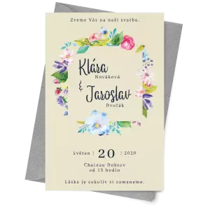 Papírové svatební oznámení ILONA