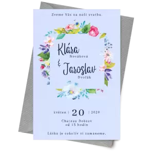 Papírové svatební oznámení ILONA