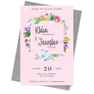 Papírové svatební oznámení ILONA