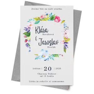 Papírové svatební oznámení ILONA