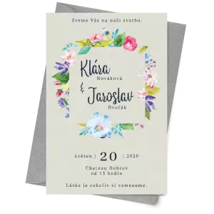 Papírové svatební oznámení ILONA