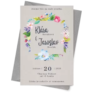 Papírové svatební oznámení ILONA