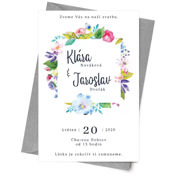 Papírové svatební oznámení ILONA
