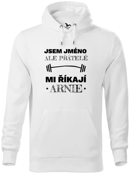 Pánská mikina Jsem (jméno), ale přátelé mi říkají Arnie