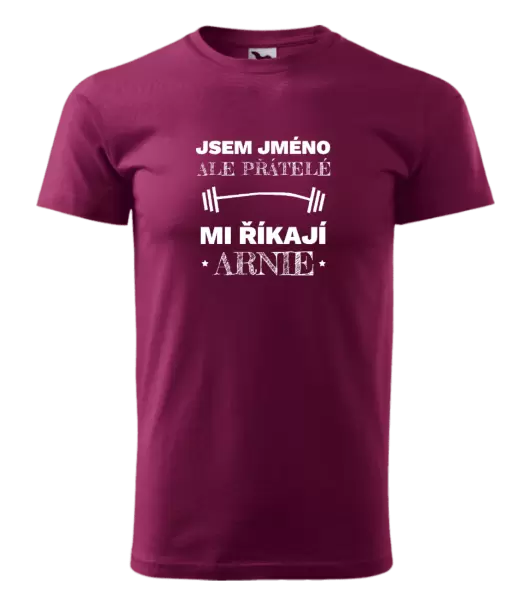 Pánské tričko Jsem (jméno), ale přátelé mi říkají Arnie