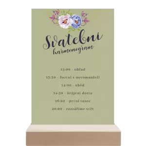 Papírový harmonogram JITKA