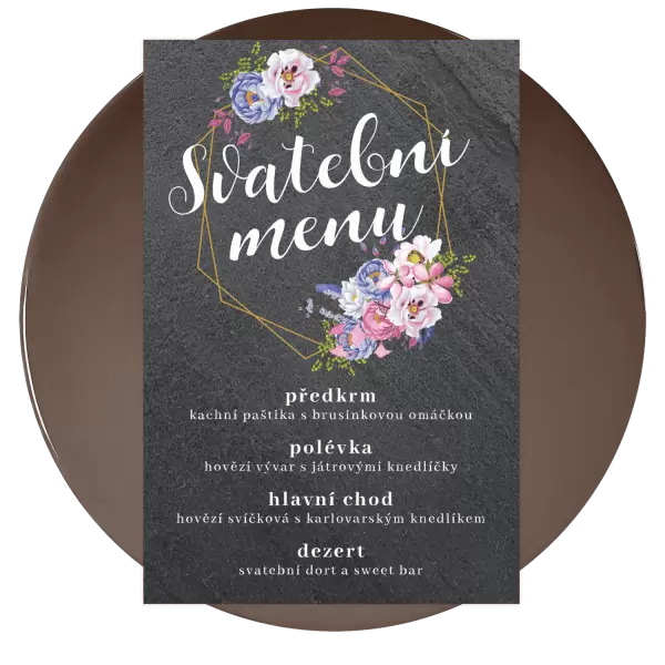 Kamenné svatební menu JITKA