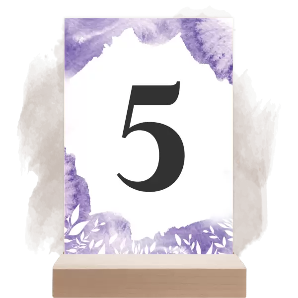 Papírové číslo stolu VIOLA