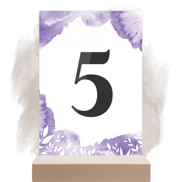 Plexi číslo stolu VIOLA