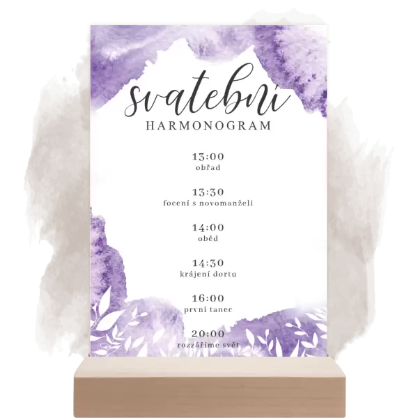 Papírový harmonogram VIOLA