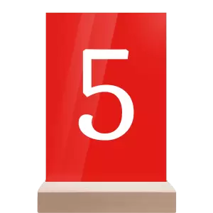 Plexi číslo stolu BEATA