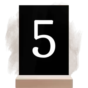 Plexi číslo stolu BEATA