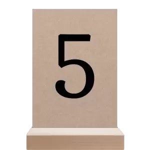 Papírové číslo stolu BEATA