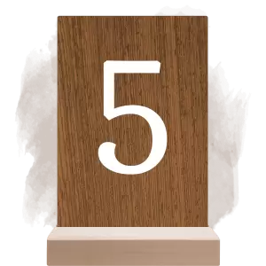 Dřevěné číslo stolu BEATA