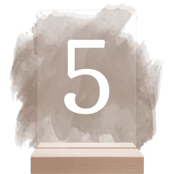 Plexi číslo stolu BEATA