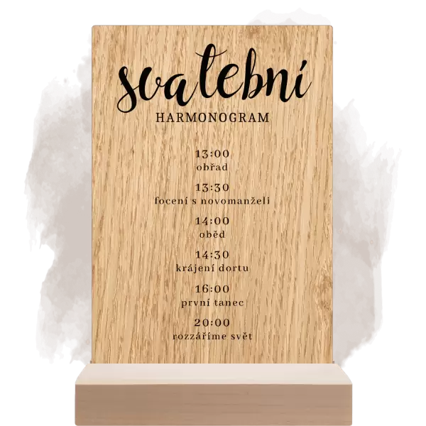 Dřevěný harmonogram BEATA