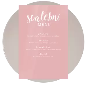 Plexi svatební menu BEATA