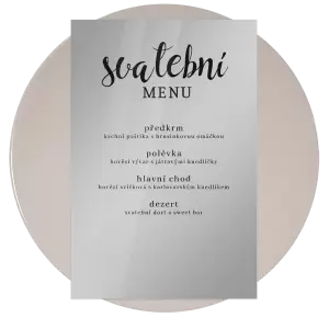 Plexi svatební menu BEATA