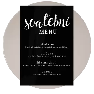 Plexi svatební menu BEATA