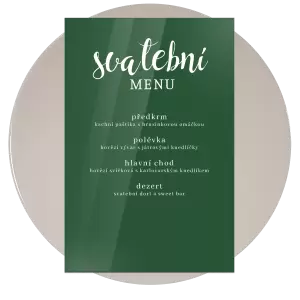 Plexi svatební menu BEATA
