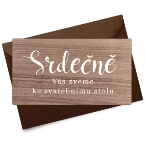 Dřevěná pozvánka BEATA