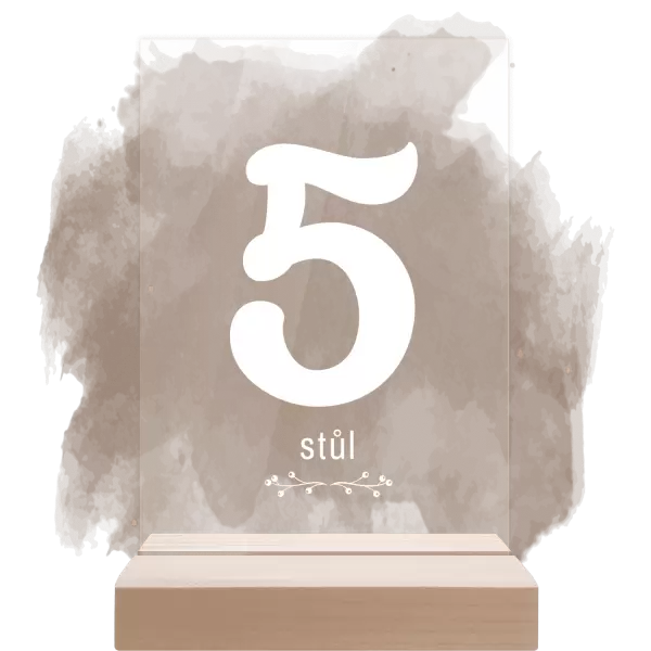 Plexi číslo stolu GABRIELA