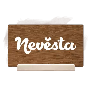 Dřevěná jmenovka GABRIELA