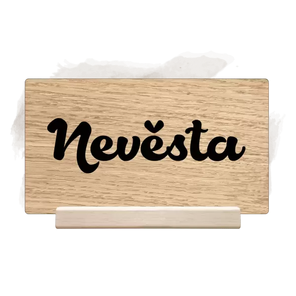 Dřevěná jmenovka GABRIELA