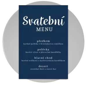 Papírové svatební menu DIANA
