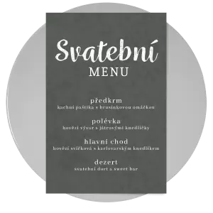 Papírové svatební menu DIANA