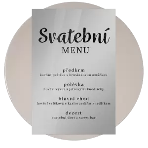 Plexi svatební menu DIANA