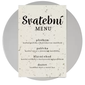Papírové svatební menu DIANA