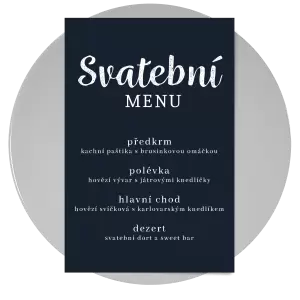 Papírové svatební menu DIANA