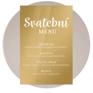 Plexi svatební menu DIANA