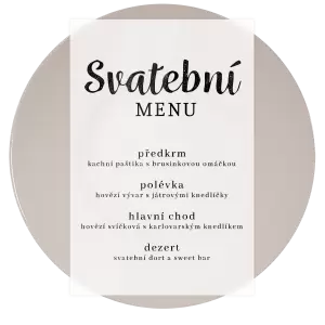 Plexi svatební menu DIANA