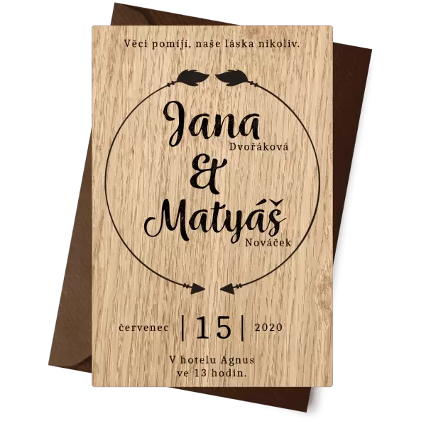 Dřevěné oznámení DIANA