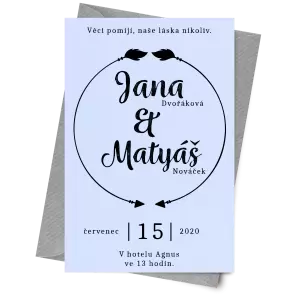 Papírové svatební oznámení DIANA