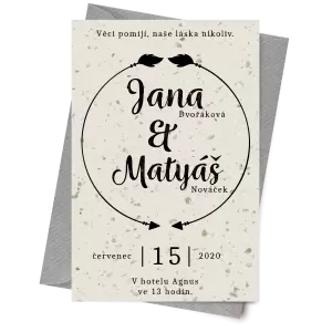 Papírové svatební oznámení DIANA