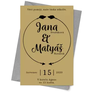 Papírové svatební oznámení DIANA