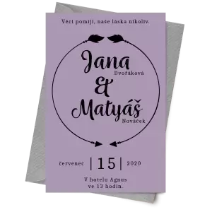 Papírové svatební oznámení DIANA