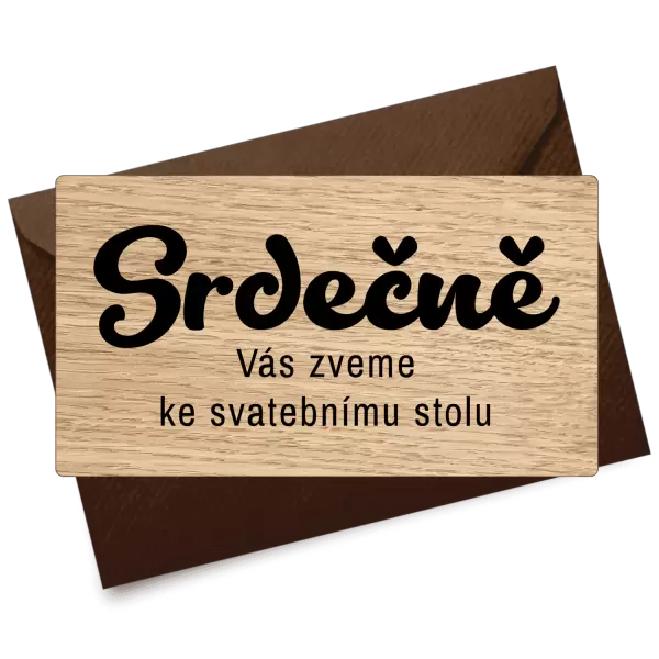 Dřevěná pozvánka GABRIELA