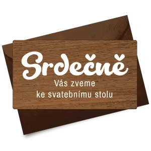 Dřevěná pozvánka GABRIELA