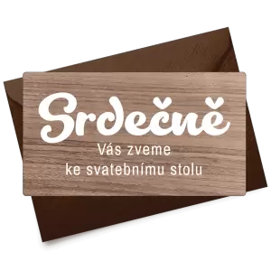 Dřevěná pozvánka GABRIELA