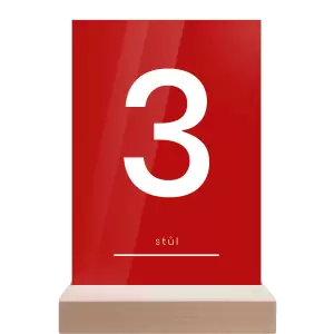 Plexi číslo stolu HELENA