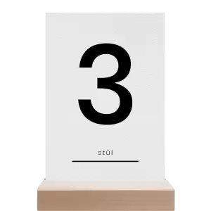 Papírové číslo stolu HELENA