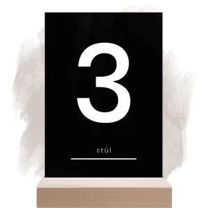 Plexi číslo stolu HELENA