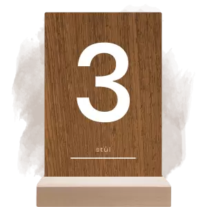 Dřevěné číslo stolu HELENA